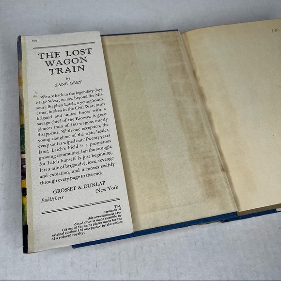 The Lost Wagon Train by Zane Grey Harper & Brothers Western Hardback 1936 - Picture 8 of 11